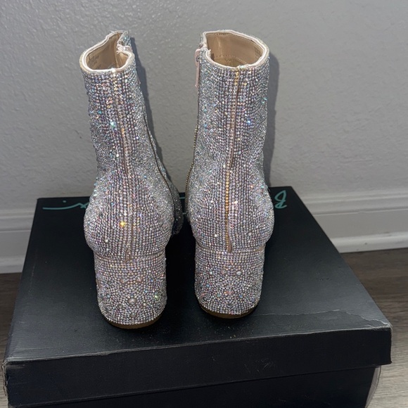 Betsey Johnson Sparkling Silver Ankle Booties - Picture 6 of 6